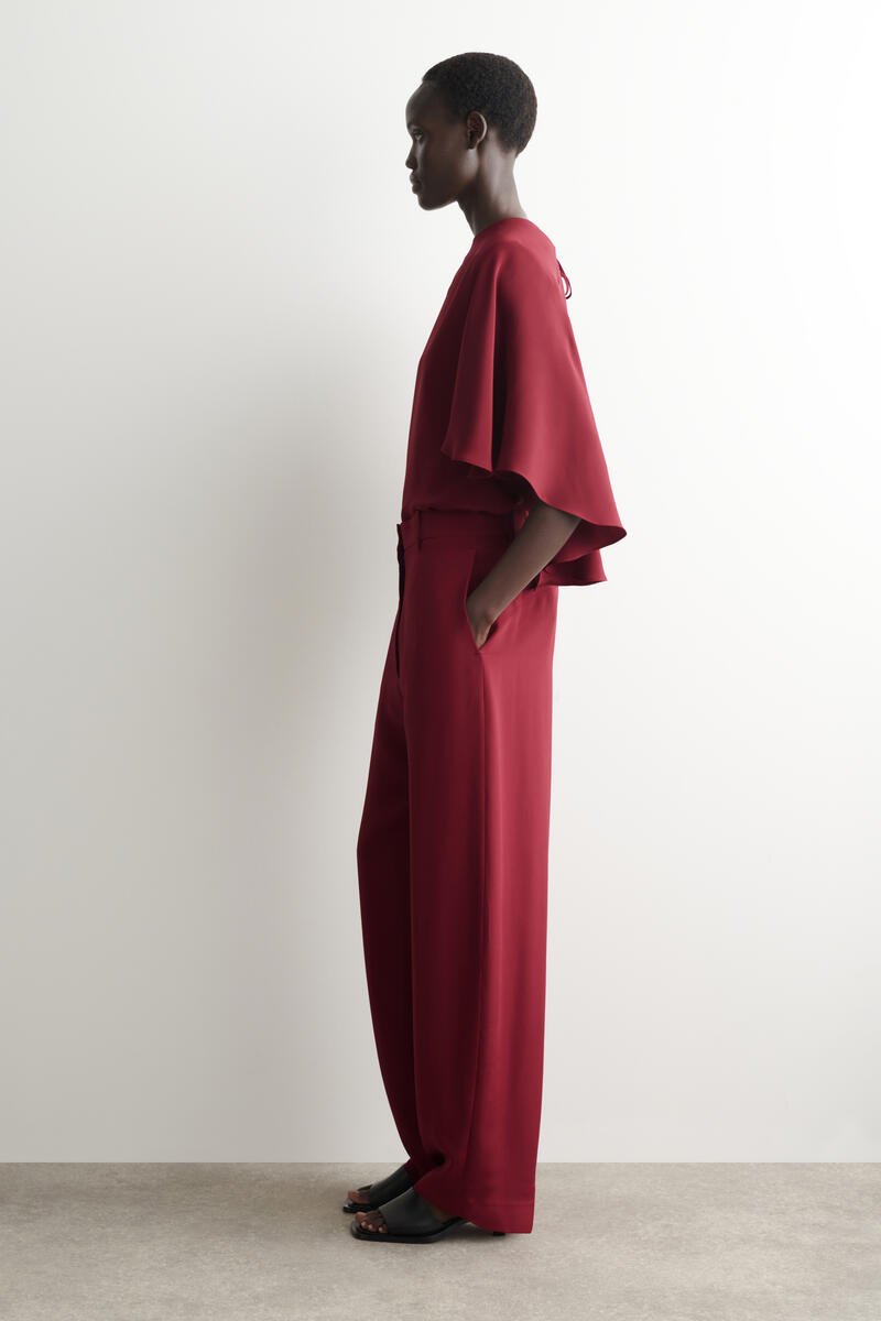 COS シルク チューリップパンツ