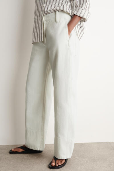COS デニムバレルレッグパンツ