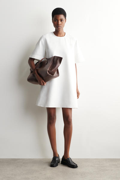 COS フレアデニムミニワンピース