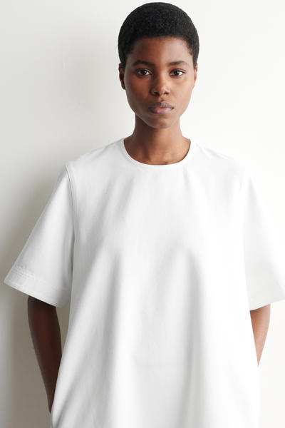 COS フレアデニムミニワンピース