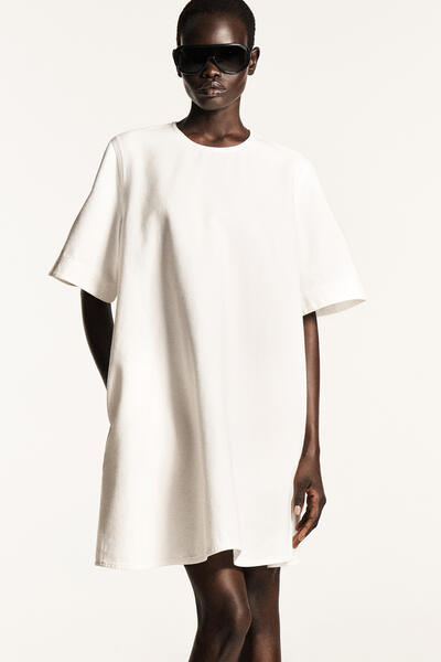 COS フレアデニムミニワンピース