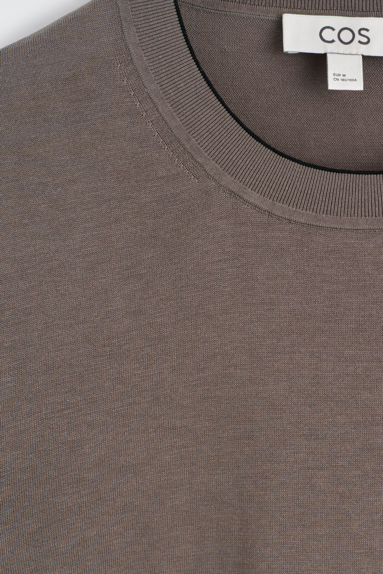 CONTRAST-TIPPED SILK-COTTON T-SHIRT コントラストトリム シルク