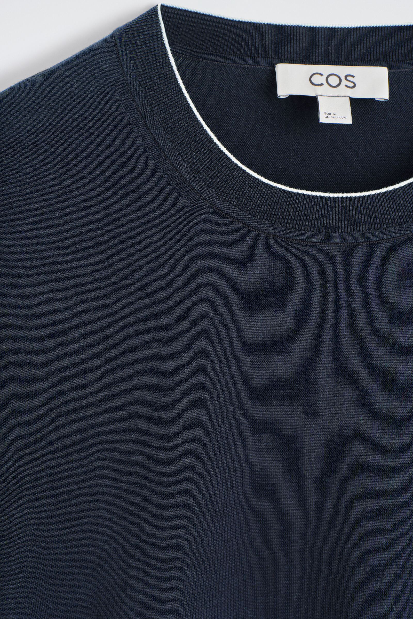 CONTRAST-TIPPED SILK-COTTON T-SHIRT コントラストトリム シルク