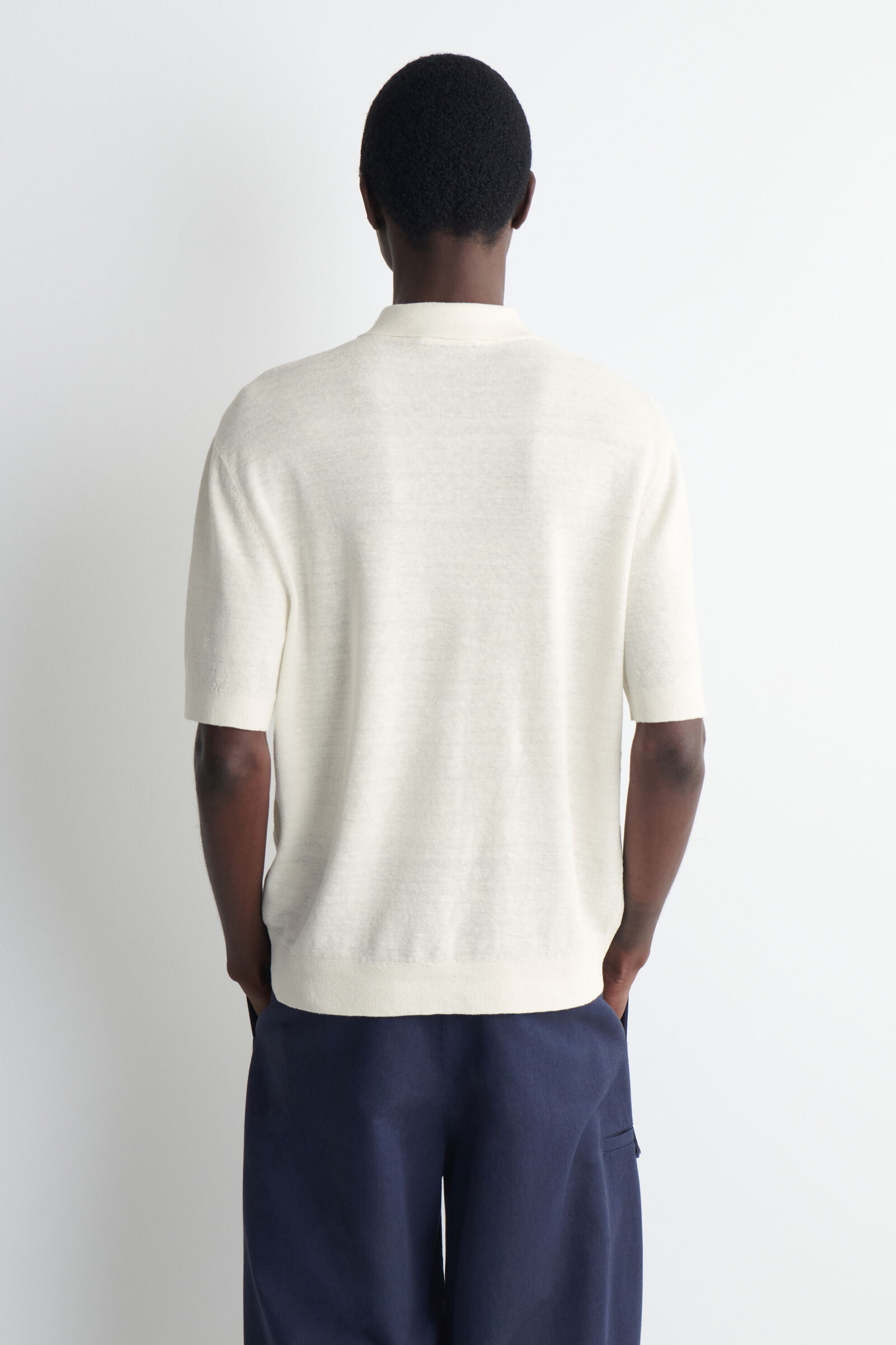 TEXTURED KNITTED LINEN SHIRT テクスチャードニットリネンシャツ