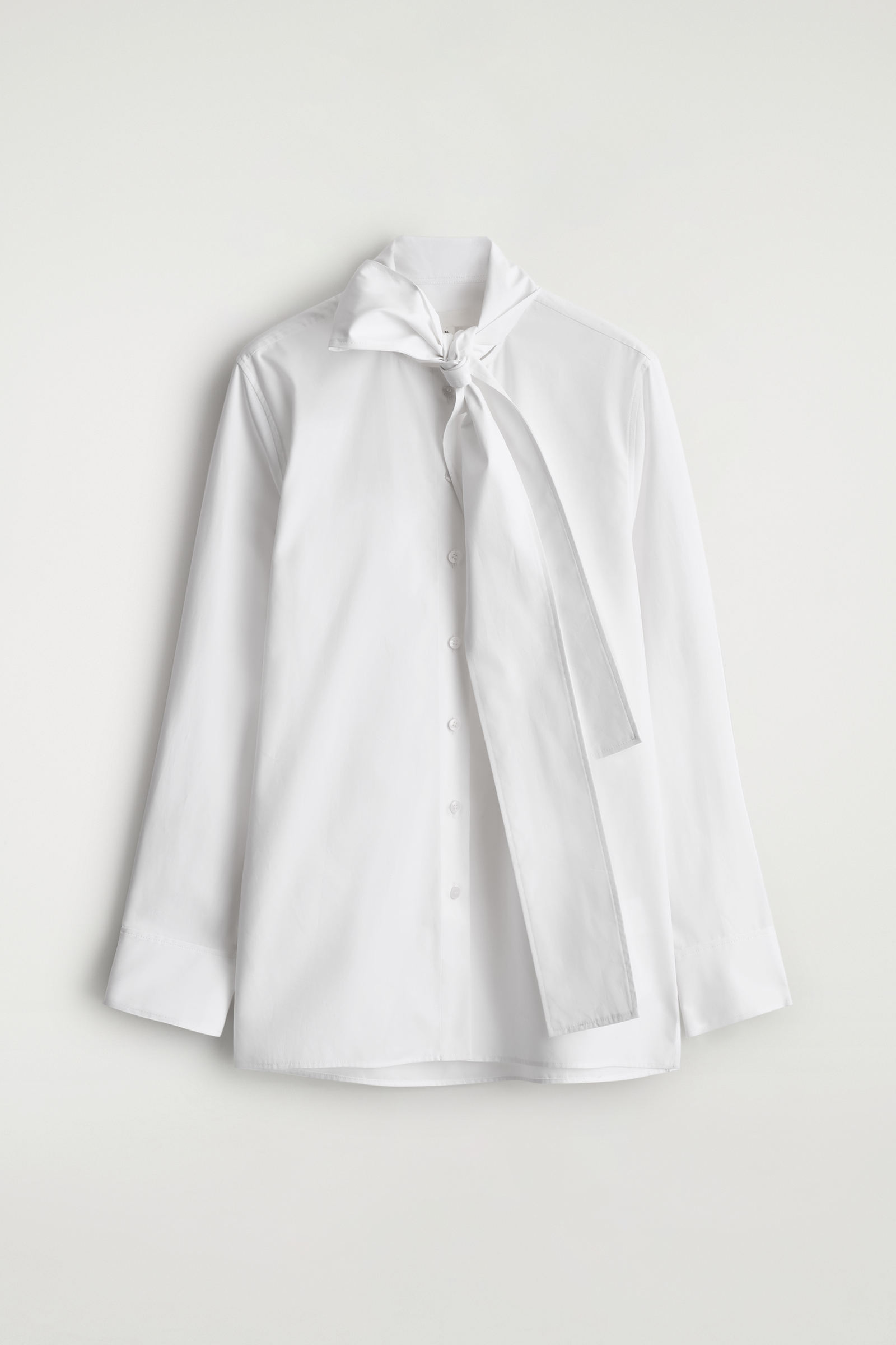 BOW-DETAIL COTTON BLOUSE ボウディテールコットンブラウス ホワイト