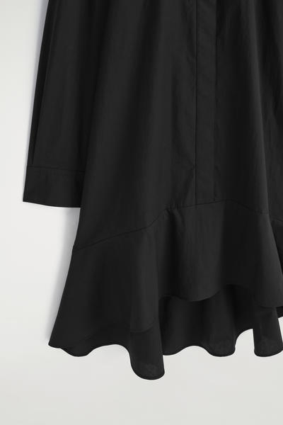 COS フレアコットンミニシャツドレス