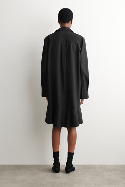 COS フレアコットンミニシャツドレス