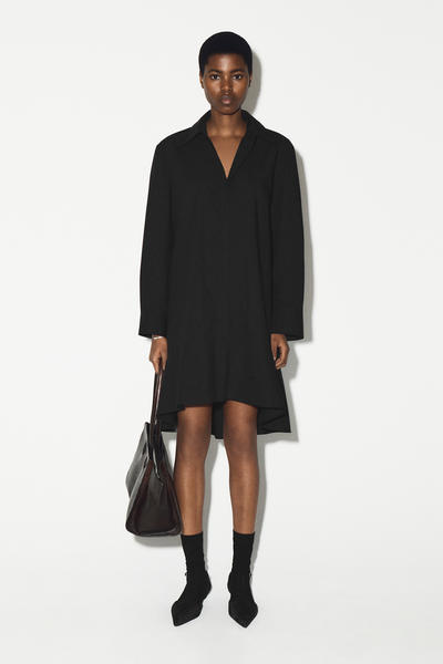 COS フレアコットンミニシャツドレス