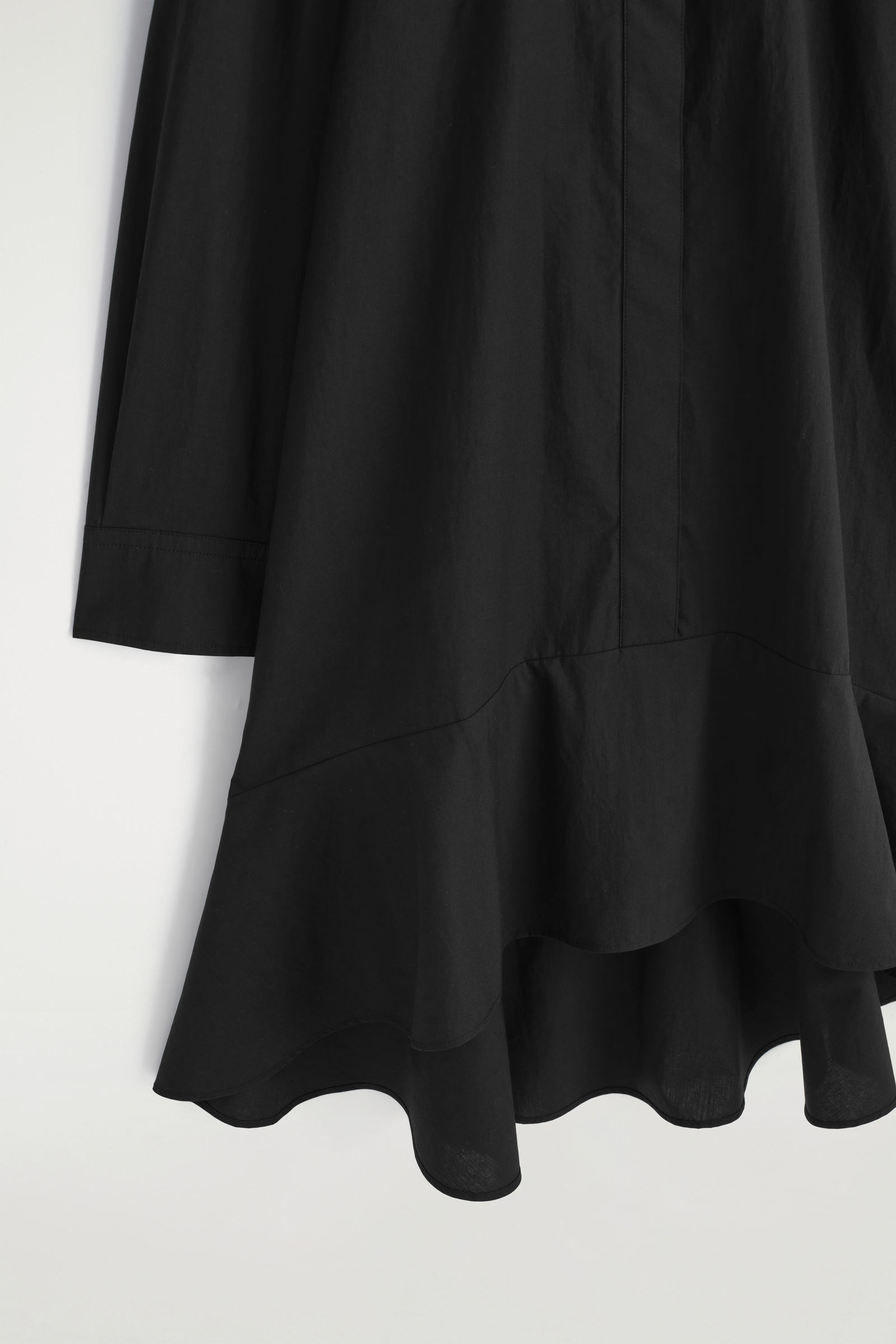 FLARED COTTON MINI SHIRT DRESS フレアコットンミニシャツワンピース 