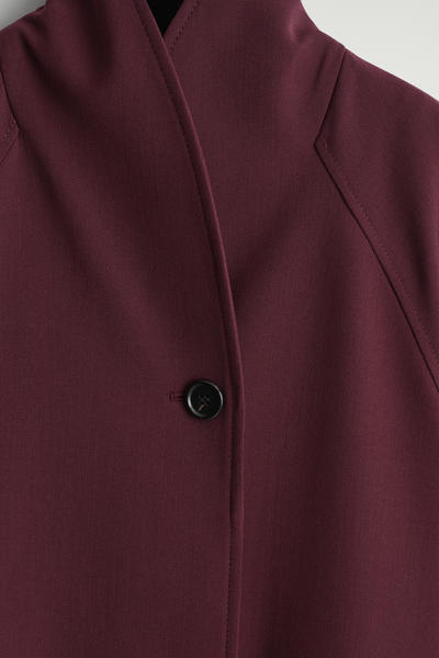 COS ベルト付きウール混ショールカラージャケット