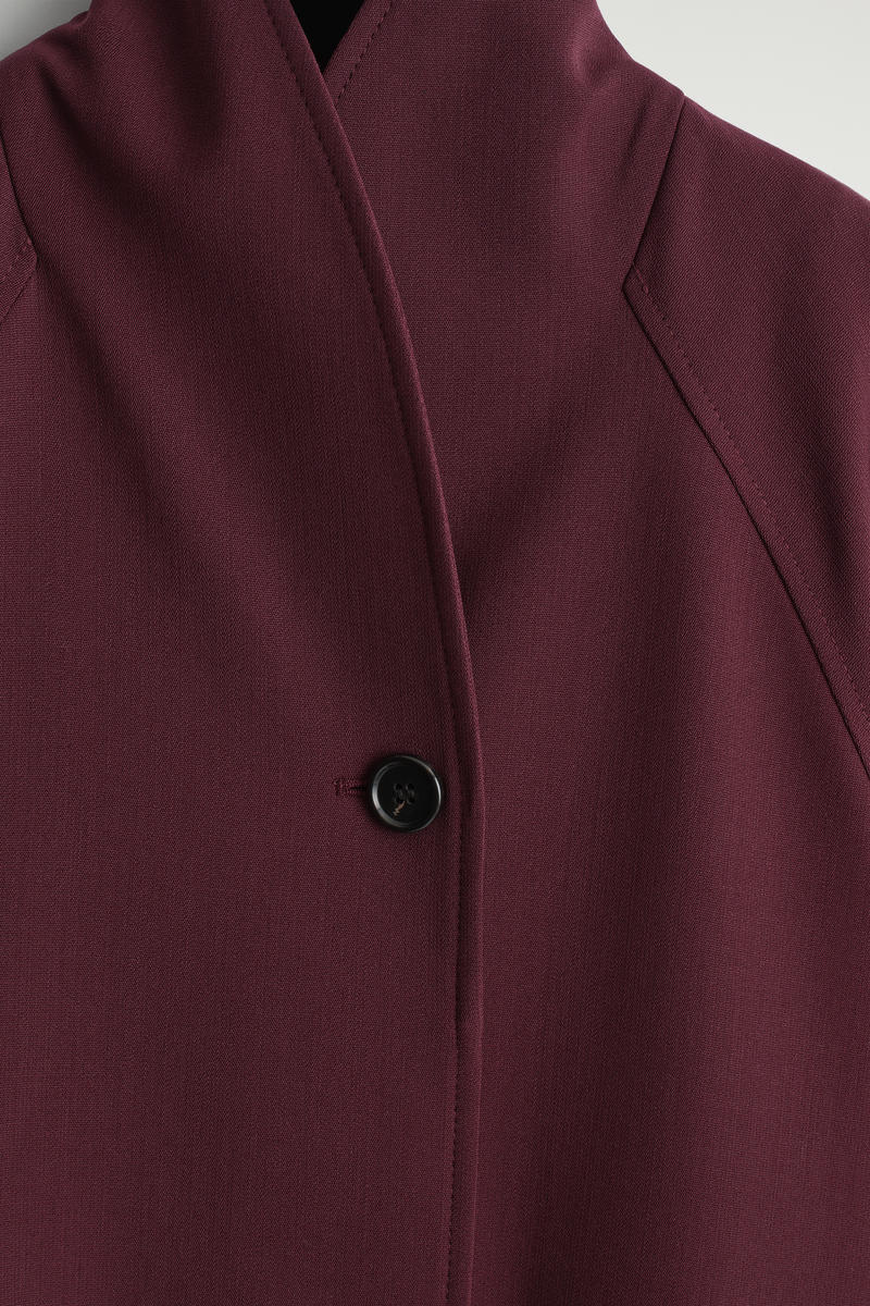 COS ベルト付きウール混ショールカラージャケット