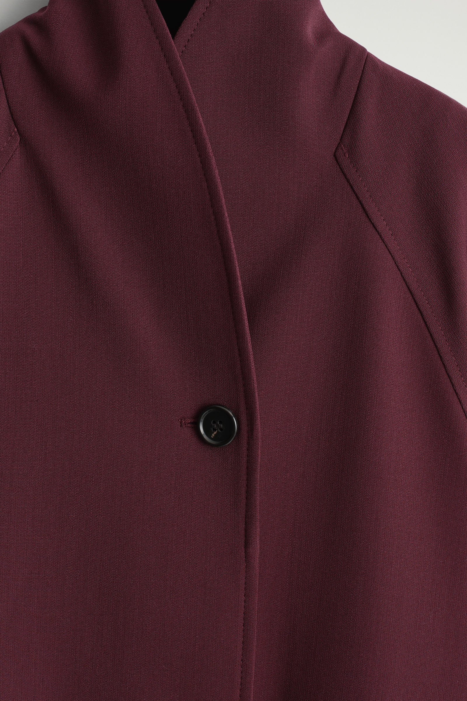 BELTED WOOL-BLEND SHAWL-COLLAR JACKET ベルト付きウール混ショール 