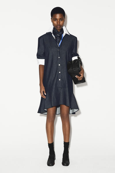 COS フレアデニムミニシャツワンピース