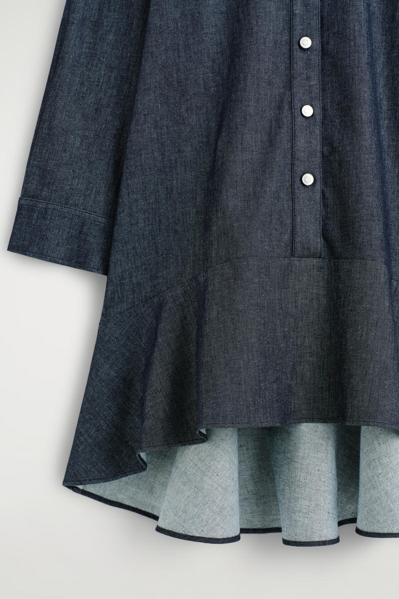 COS フレアデニムミニシャツワンピース