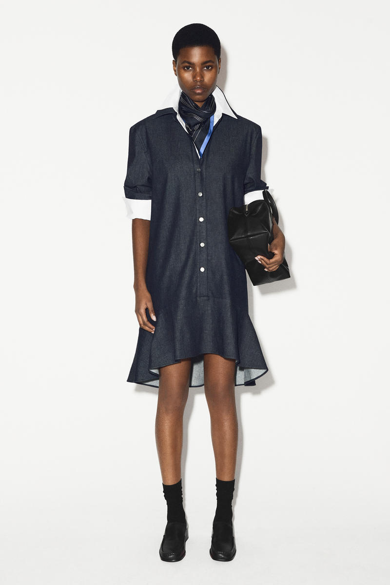 COS フレアデニムミニシャツワンピース