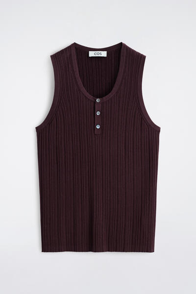 COS シルクコットン素材の ヘンリータンクトップ