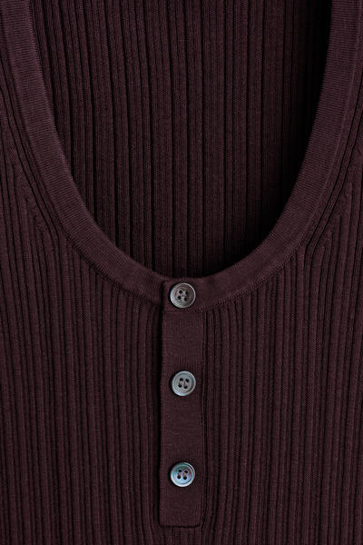 COS シルクコットン素材の ヘンリータンクトップ