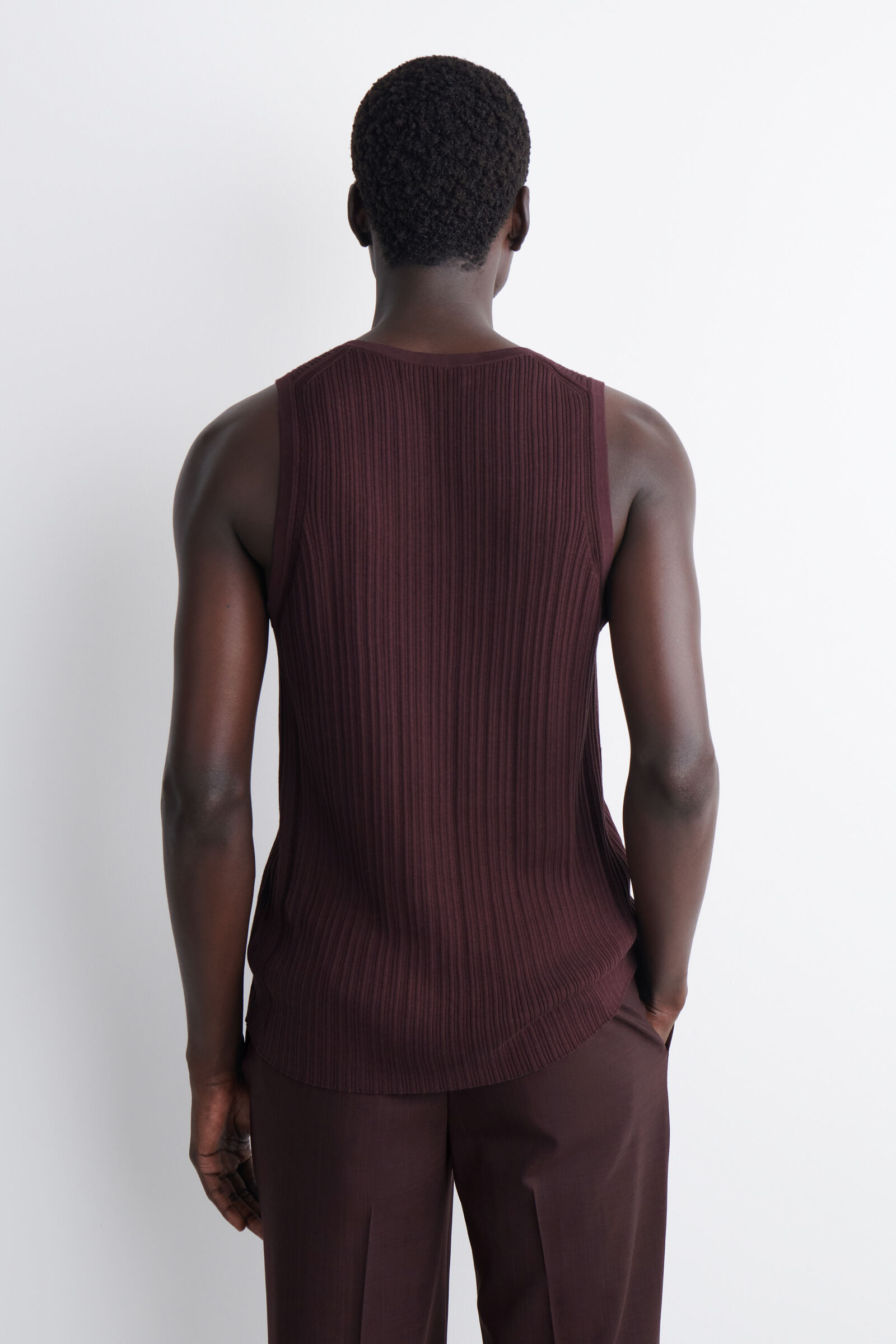 SILK-COTTON HENLEY TANK TOP シルクコットン素材の ヘンリータンク
