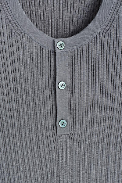 COS シルクコットン ヘンリーTシャツ