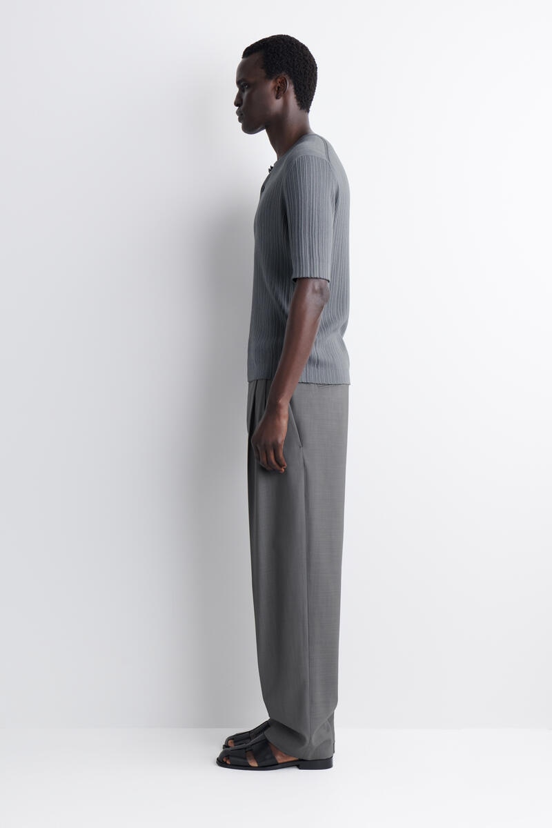 COS シルクコットン ヘンリーTシャツ