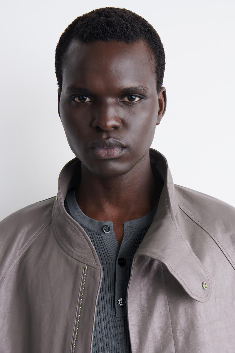 COS シルクコットン ヘンリーTシャツ