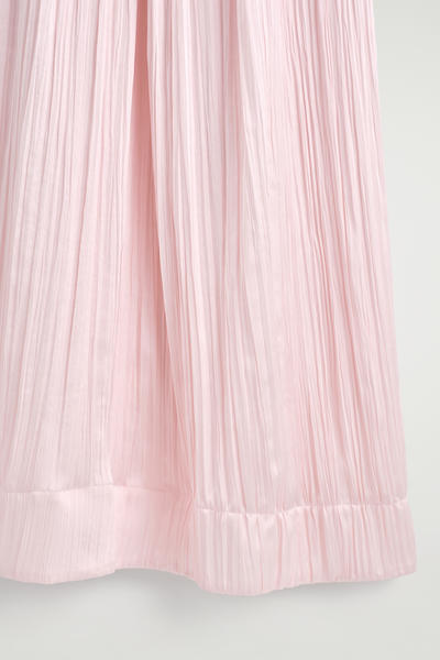 COS シワ加工サテン ミディワンピース