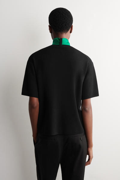 COS スカーフディテール メリノウールTシャツ