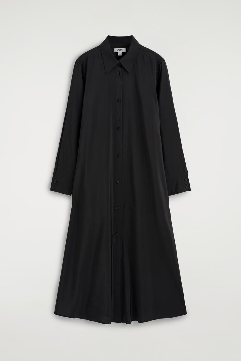 COS フルイド ミディシャツワンピース