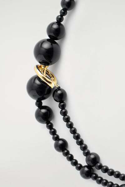 COS ビーズアゲートネックレス