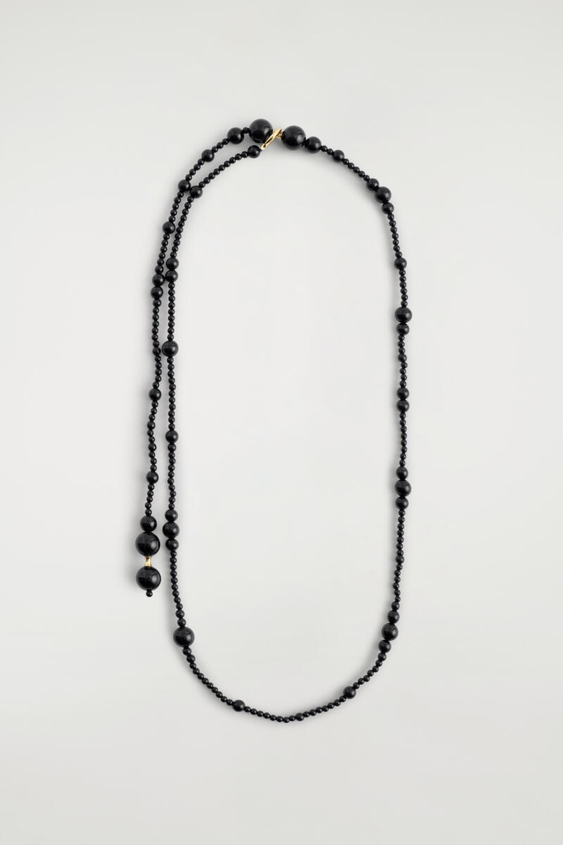 COS ビーズアゲートネックレス