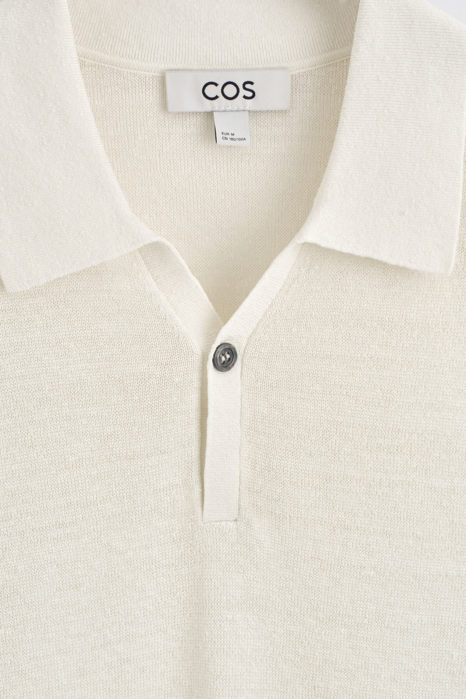 TEXTURED KNITTED LINEN POLO SHIRT テクスチャードニット リネン 