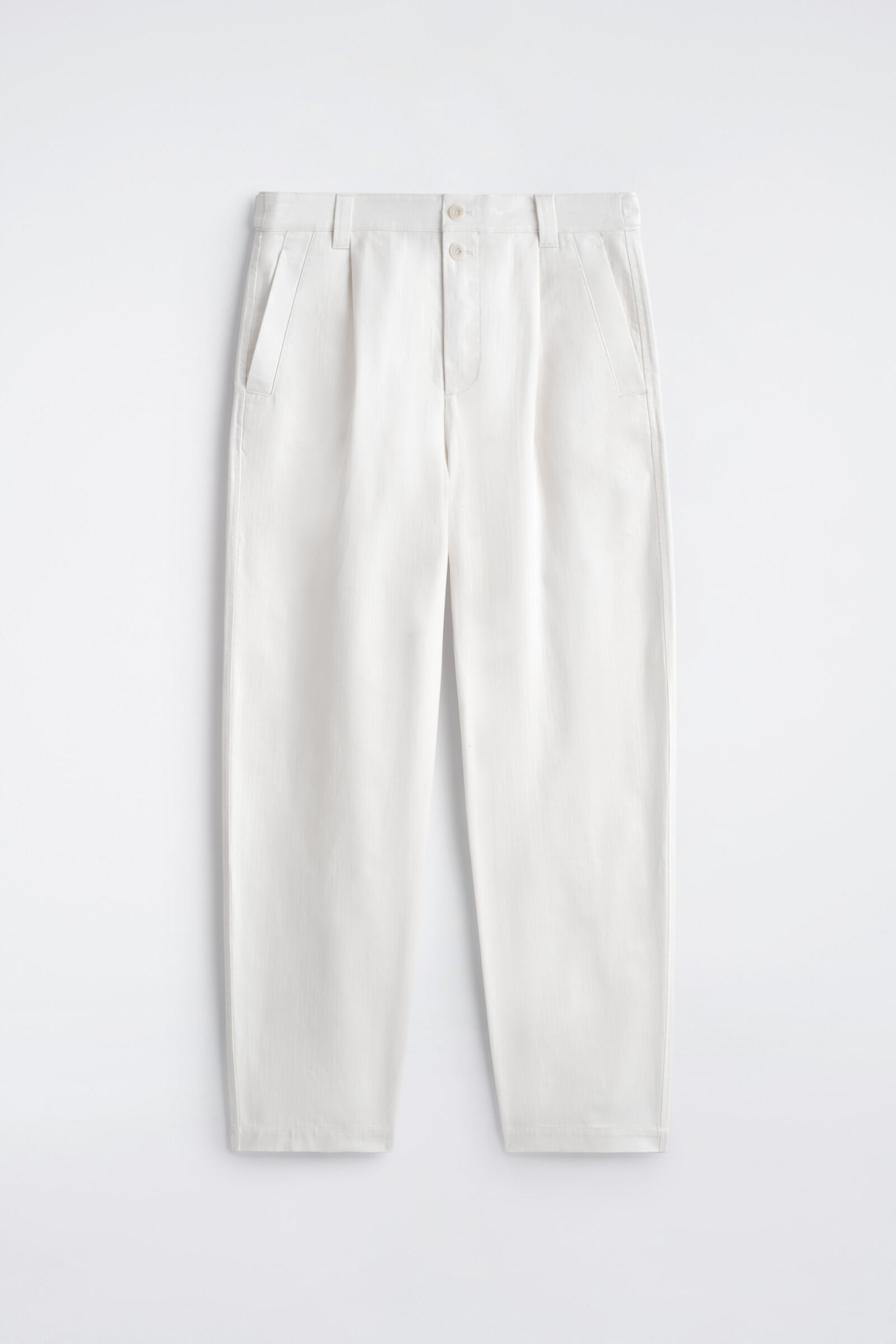 DENIM-HERRINGBONE RELAXED-FIT TAPERED TROUSERS デニムヘリンボーン