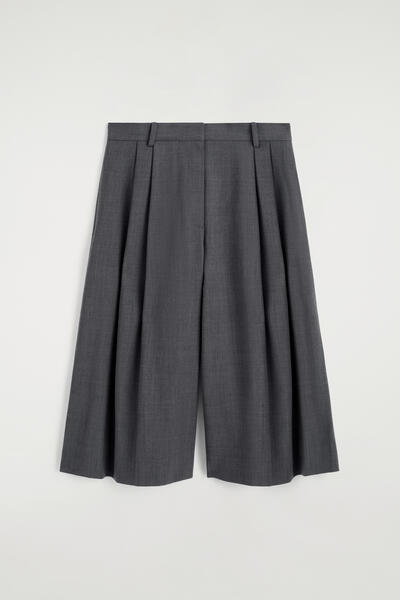 COS プリーツウール ブレンドキュロット