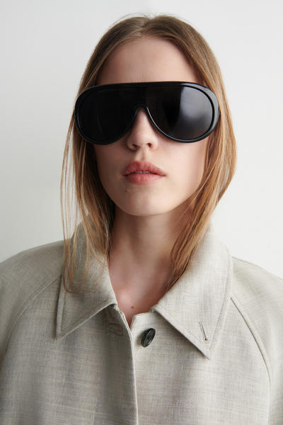 COS リネンウール ロングトレンチコート