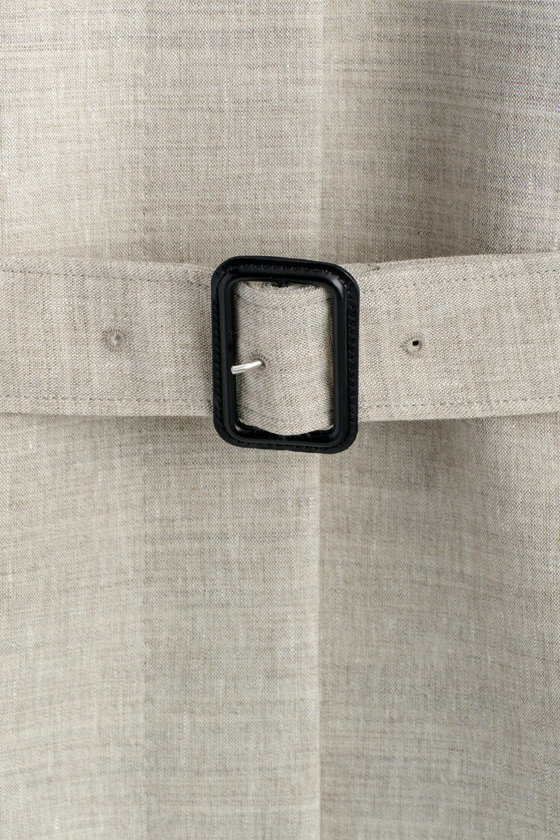 COS リネンウール ロングトレンチコート