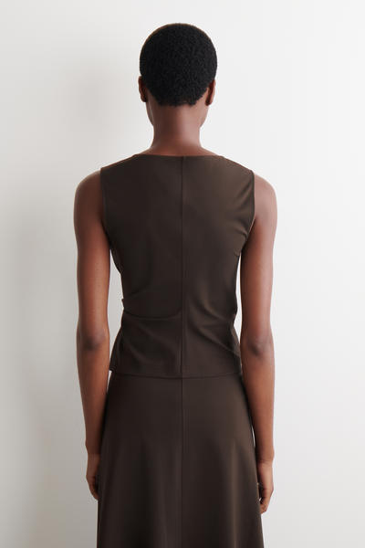 COS ツイストディテールジャージートップ