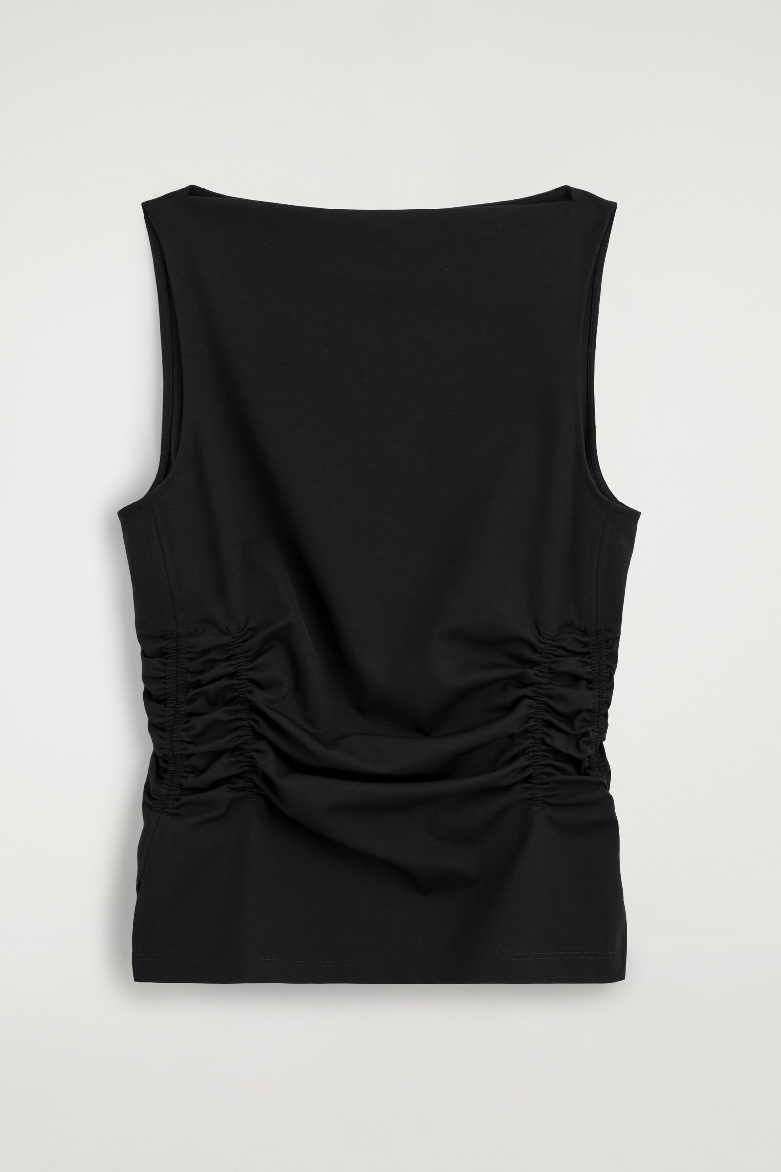 RUCHED-WAIST COTTON-JERSEY TANK TOP ギャザー入りコットンジャージー