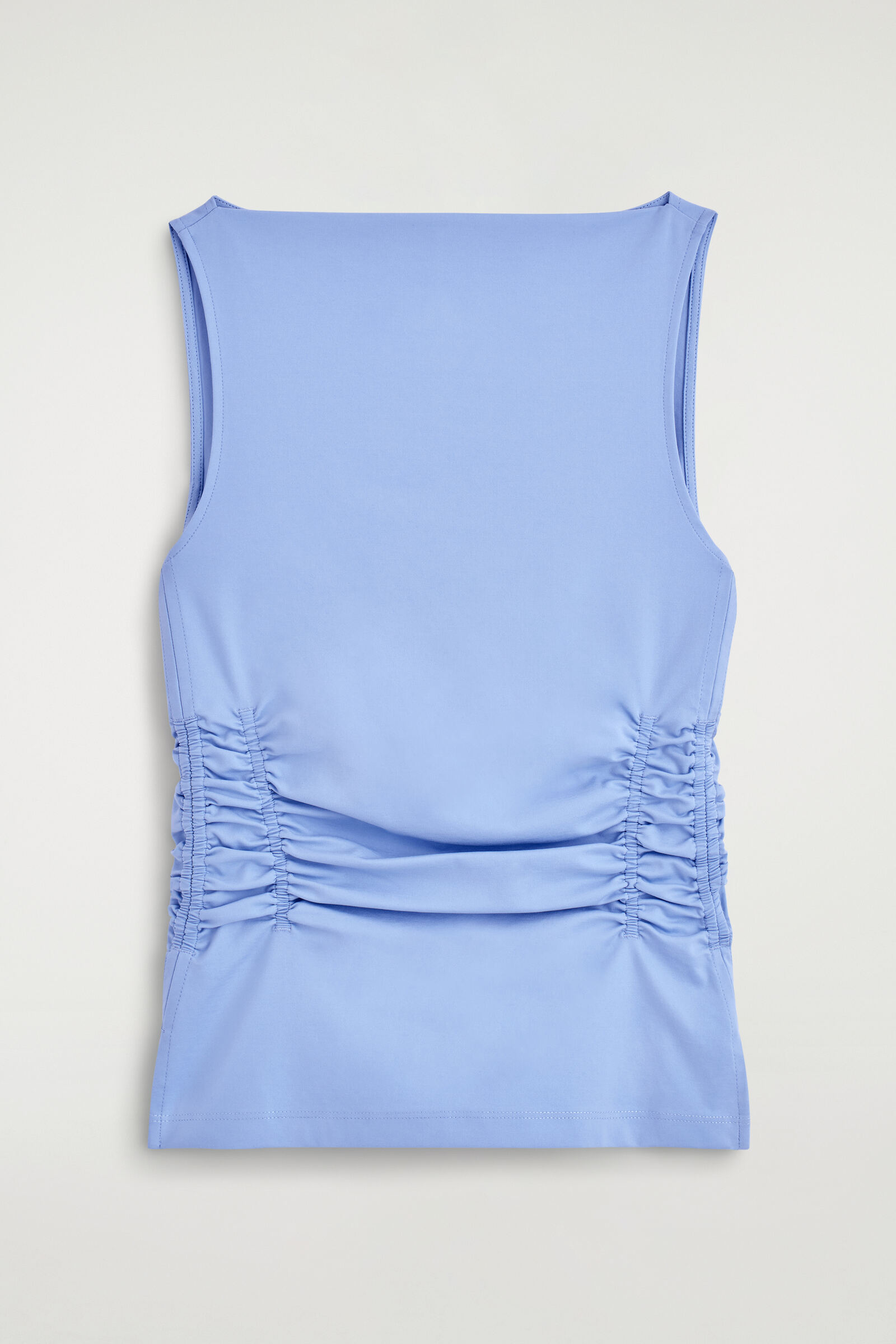 RUCHED-WAIST COTTON-JERSEY TANK TOP ギャザー入りコットンジャージー