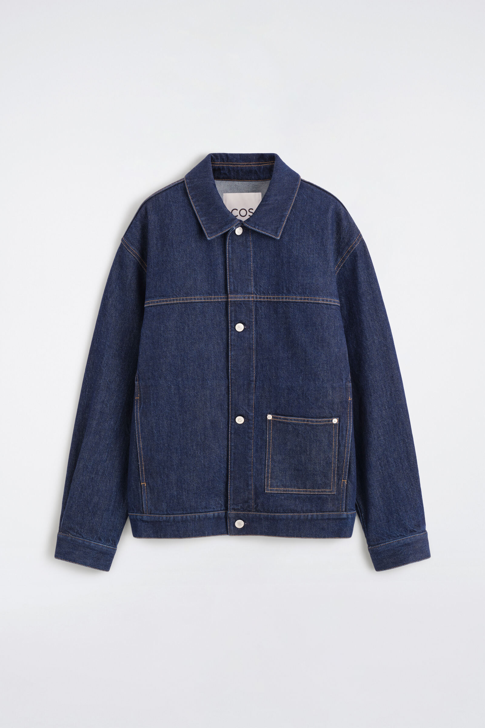 DENIM SHIRT JACKET デニム シャツジャケット ダークブルー｜COS コス