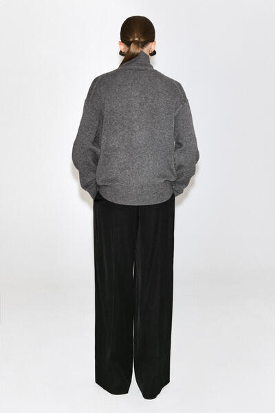 COS スカルプテッド カシミヤファネルネックカーディガン