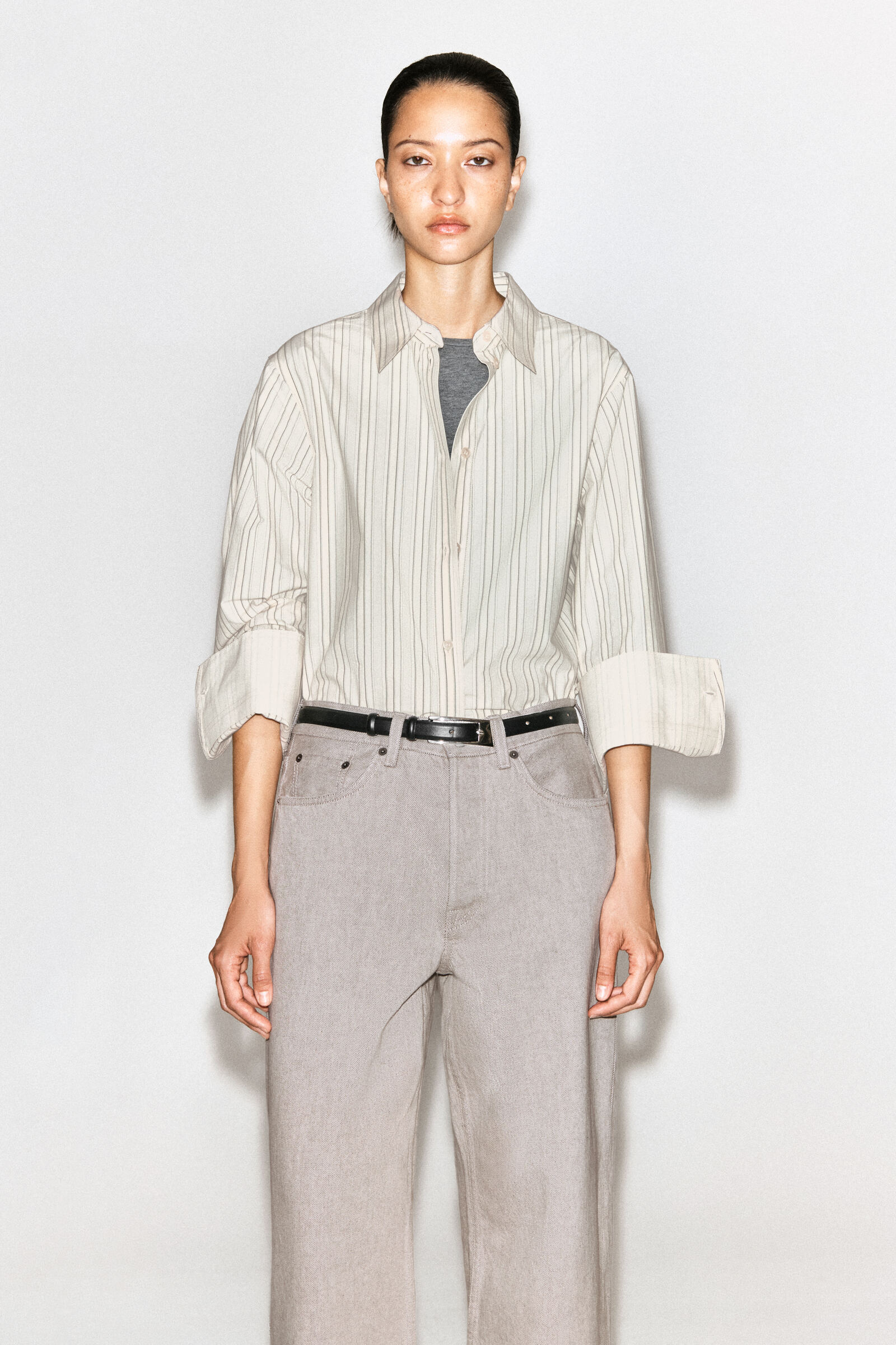 BONDED-PANEL COTTON SHIRT ボンディングパネル コットンシャツ