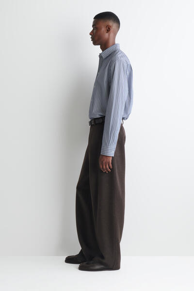 COS ダブルフェイスウール リラックスフィット ワイドレッグパンツ
