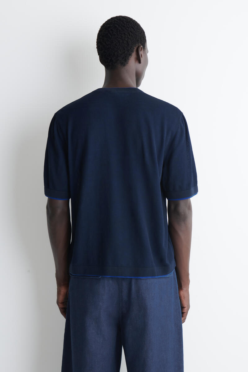 COS レイヤードニットコットンTシャツ