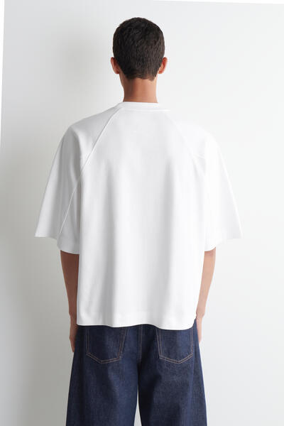 COS オーバーサイズ インターロック コットンTシャツ