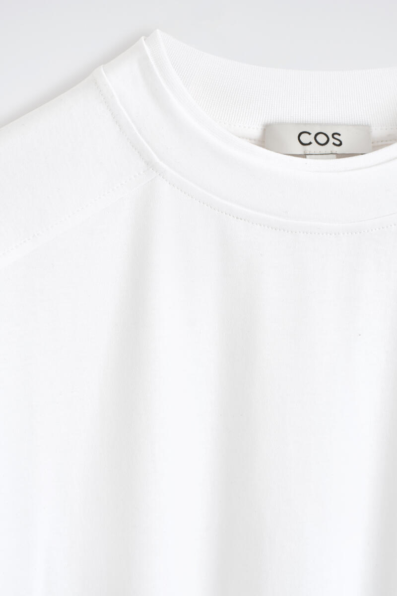 COS オーバーサイズ インターロック コットンTシャツ