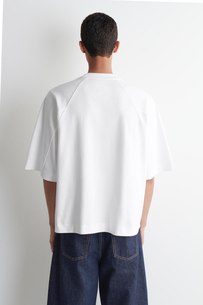 COS オーバーサイズ インターロック コットンTシャツ