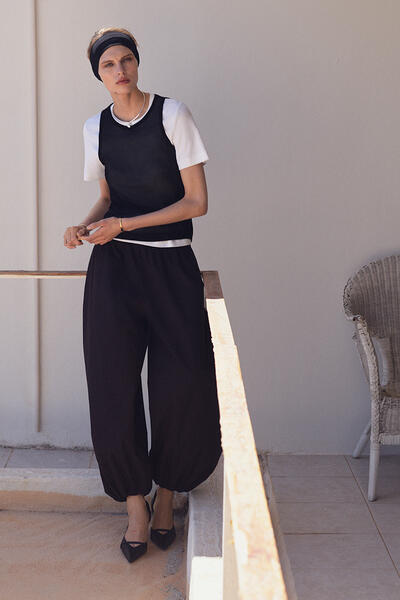 COS リブ シルクタンクトップ