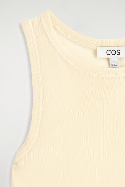 COS リブ シルクタンクトップ