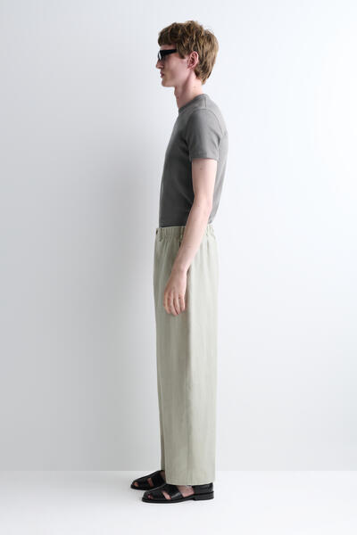 COS リネン リラックスフィット バレルレッグパンツ