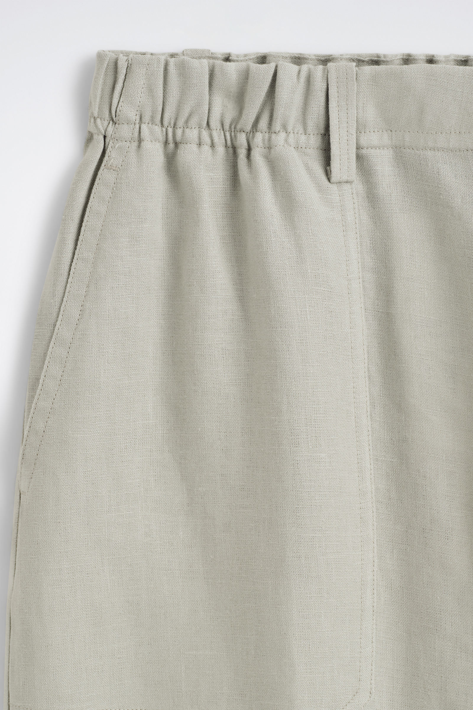 LINEN RELAXED-FIT BARREL-LEG TROUSERS リネン リラックスフィット 